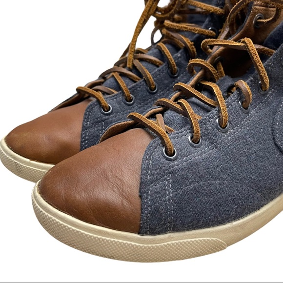 Nike Racquette Mid Denim Leather Lace Up Woman 7.5 - Picture 6 of 11